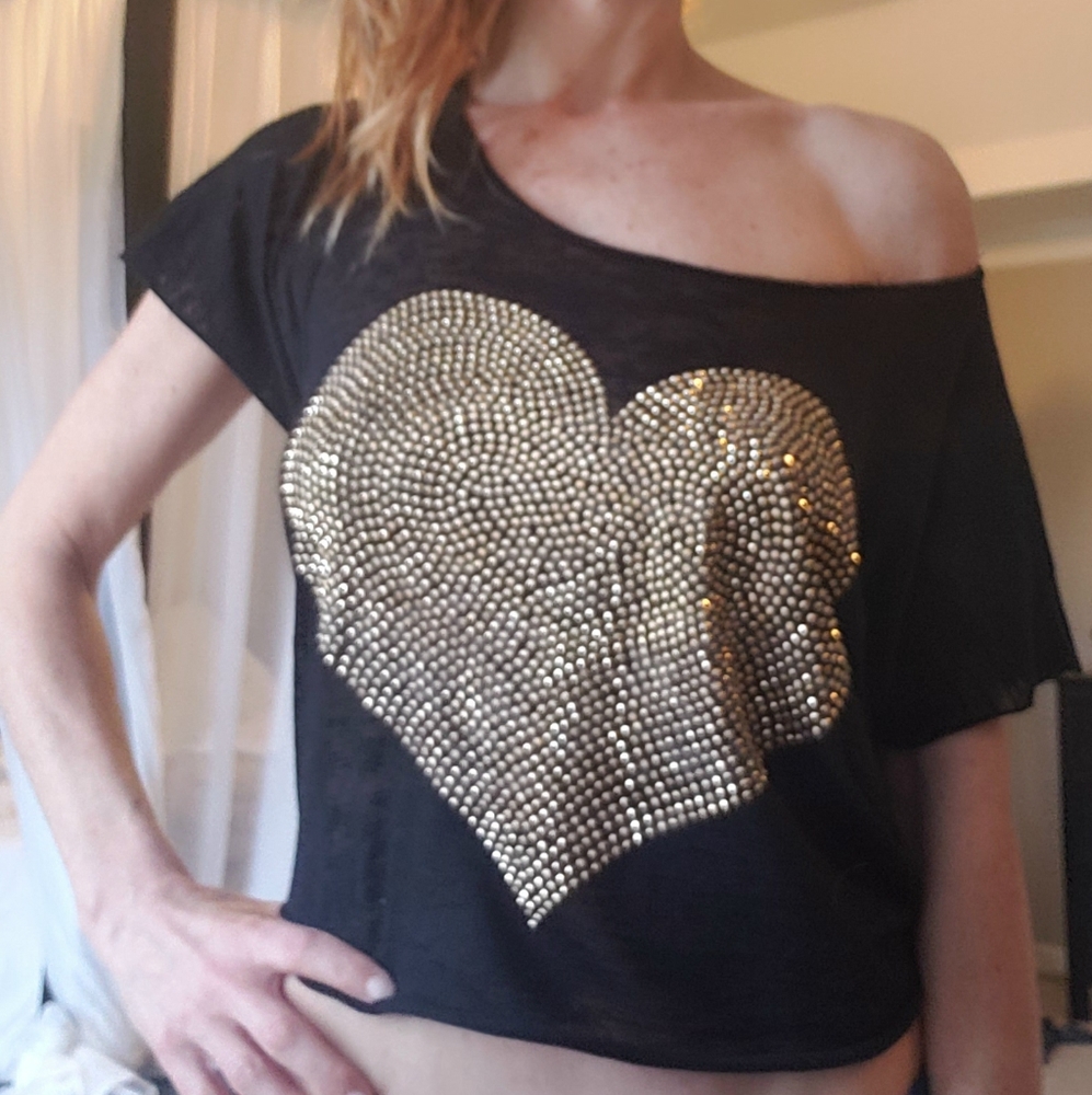Cute heart F21 top
